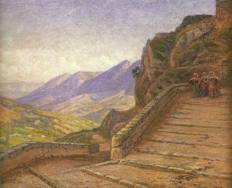 johannes wilhjelm landskab fra civita d' antino china oil painting image